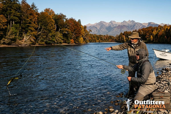 Streamer Fishing for Migratory Brown Trout. April Technique in Bariloche